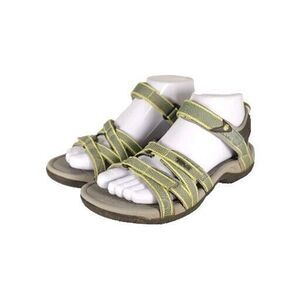 Teva Women's Tirra US6,5 Green Flat Trail Hiking Strappy Sport Sandals